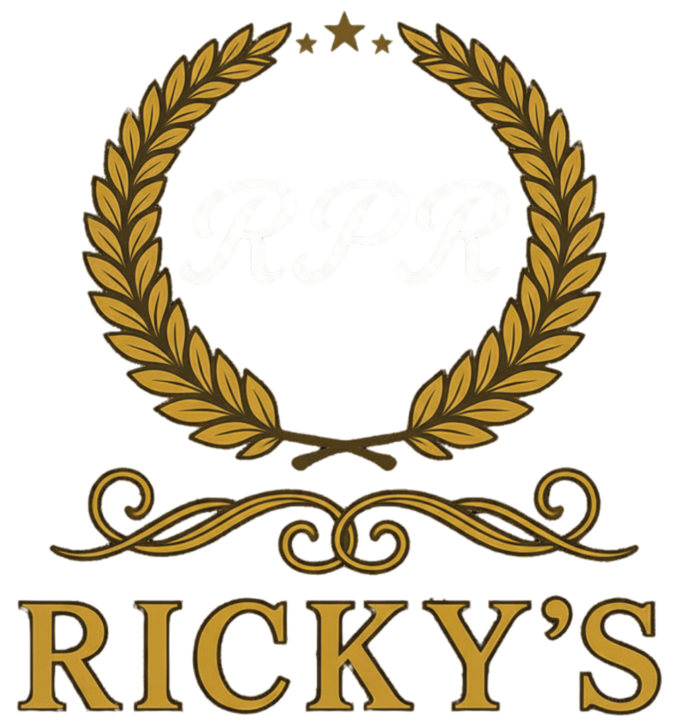 Ricky's auto body shop logo